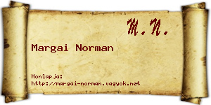 Margai Norman névjegykártya
